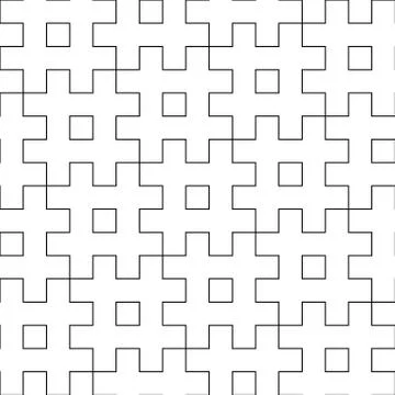 Seamless Japanese pattern of double-digited swastika Stock Illustration