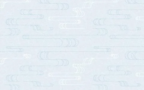 Seamless Japanese pattern with gold foil on washi paper. Light blue, flowin.. 库存插图
