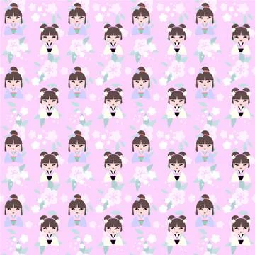 Seamless japanese pattern Stock Illustration
