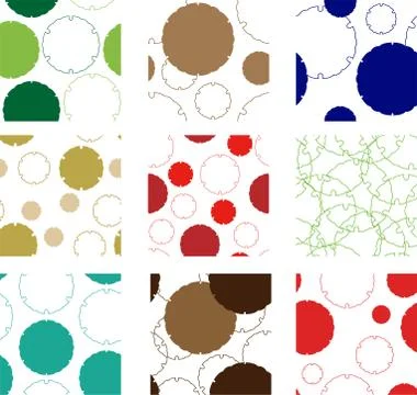 Seamless Japanese pattern representing the Snow ring set Stock Illustration