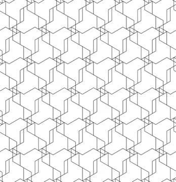 Seamless Japanese pattern of shapes representing windmills Stock Illustration