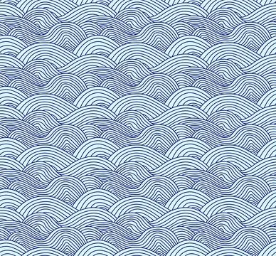Seamless Japanese Wave Pattern EPS Vector Illustrazione stock