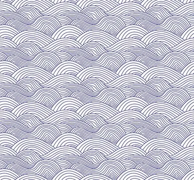 Seamless Japanese Wave Pattern EPS Vector 스톡 일러스트