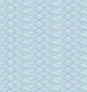 Seamless Japanese Wave Pattern EPS Vector Stock Illustration