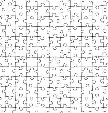 Seamless jigsaw puzzle pattern Stock Illustration