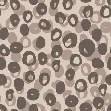 Seamless jungle pattern with animal leather spots. Pale brown palette african Stock Illustration