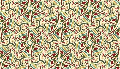 Seamless Jungle Shapes Stock Illustration