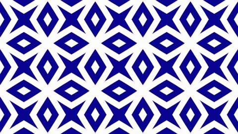 Seamless Kaleida  Pattern Animation Design deep blue 動画素材 157988772