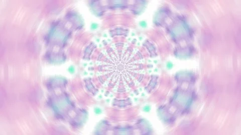 Seamless kaleidoscope animation with symmetrical patterns, vibrant colors Video stock 307501670