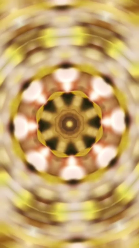 Seamless kaleidoscope animation with symmetrical patterns, vibrant colors Stock Footage 308833086