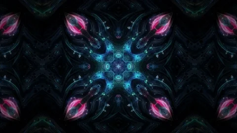 Seamless Kaleidoscope Mosaic Boho Pattern Background Stock Footage 231759676