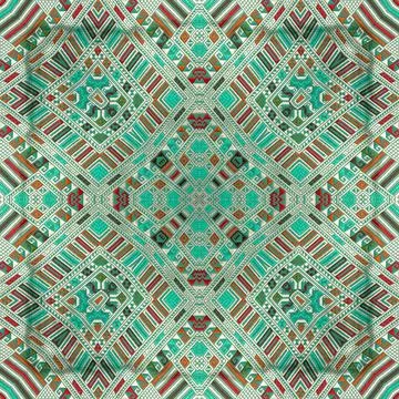 Seamless kaleidoscope or endless pattern for ceramic tile, wallpaper, linoleu Stock Illustration