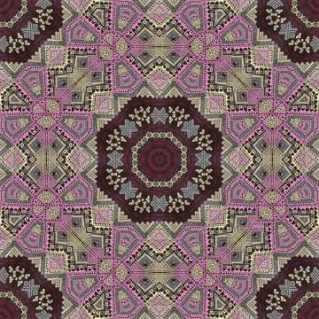 Seamless kaleidoscope or endless pattern for ceramic tile, wallpaper, linoleu Stock Illustration