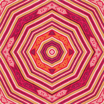 Seamless kaleidoscope or endless pattern for ceramic tile, wallpaper, linoleu Stock Illustration