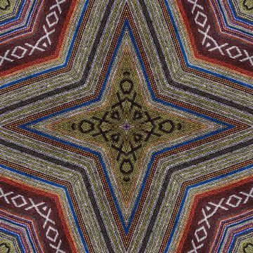 Seamless kaleidoscope or endless pattern for ceramic tile, wallpaper, linoleu Stock Photos