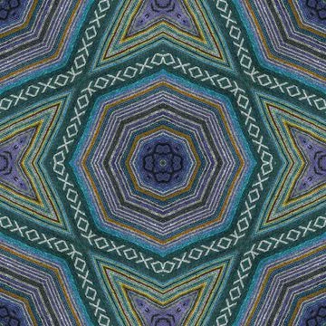 Seamless kaleidoscope or endless pattern for ceramic tile, wallpaper, linoleu Stock Photos