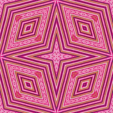 Seamless kaleidoscope or endless pattern for ceramic tile, wallpaper, linoleu Stock Photos