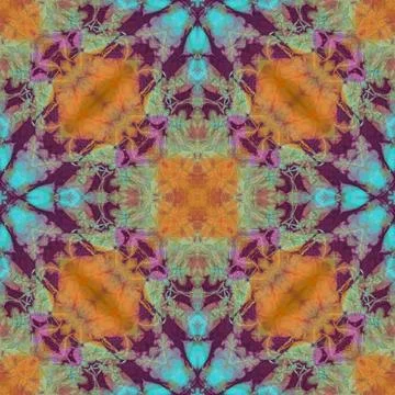 Seamless kaleidoscope or endless pattern for ceramic tile, wallpaper, linoleu Stock Photos