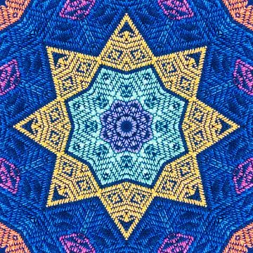 Seamless kaleidoscope or endless pattern for ceramic tile, wallpaper, linoleu Stock Photos