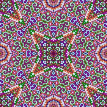 Seamless kaleidoscope or endless pattern for ceramic tile, wallpaper, linoleu Stock Photos