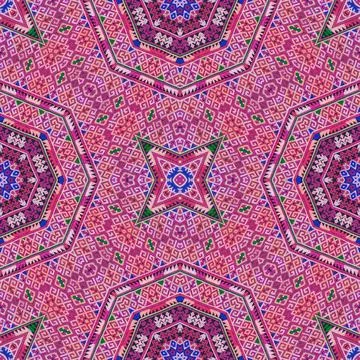 Seamless kaleidoscope or endless pattern for ceramic tile, wallpaper, linoleu Stock Photos