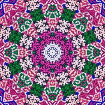 Seamless kaleidoscope or endless pattern for ceramic tile, wallpaper, linoleu Stock Photos