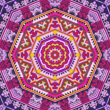 Seamless kaleidoscope or endless pattern for ceramic tile, wallpaper, linoleu Stock Photos