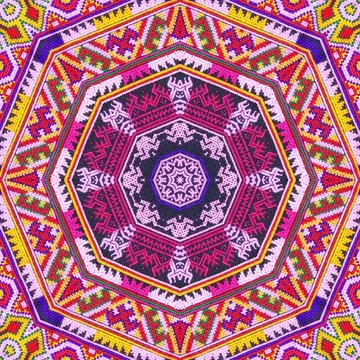 Seamless kaleidoscope or endless pattern for ceramic tile, wallpaper, linoleu Stock Photos