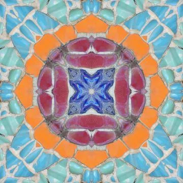Seamless kaleidoscope or endless pattern for background 스톡 사진