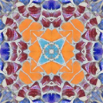 Seamless kaleidoscope or endless pattern for background Stock Photos