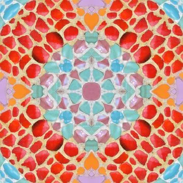 Seamless kaleidoscope or endless pattern for background Stock Photos