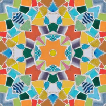 Seamless kaleidoscope or endless pattern for background Foto stock