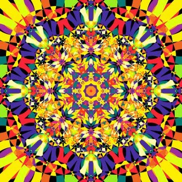 Seamless kaleidoscope pattern Stock Illustration