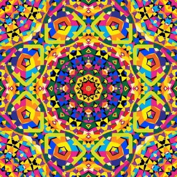 Seamless kaleidoscope pattern Stock Illustration
