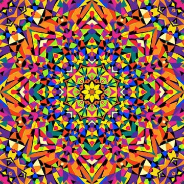 Seamless kaleidoscope pattern Stock Illustration
