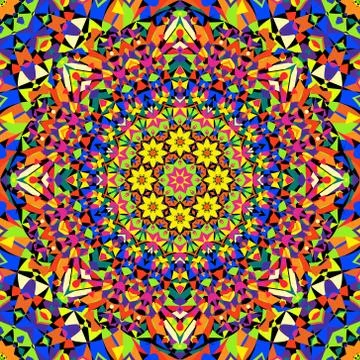 Seamless kaleidoscope pattern Stock Illustration