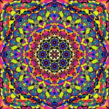 Seamless kaleidoscope pattern Stock Illustration
