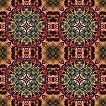 Seamless kaleidoscope patterns. The texture is abstract Stock Photos