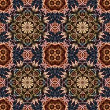 Seamless kaleidoscope patterns. The texture is abstract Stock Photos