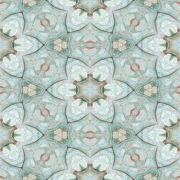 Seamless kaleidoscope texture or pattern in pastel colors 8 Illustrazione stock