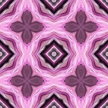 Seamless kaleidoscope texture or pattern in pink Stock Illustration