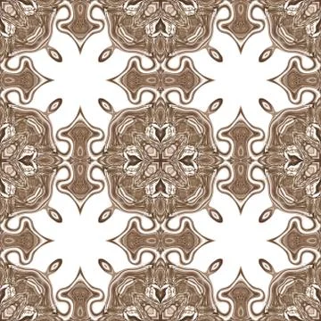 Seamless kaleidoscope texture or pattern on white 3 Stock-Illustration