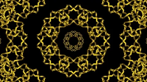 Seamless kaleidoscope VJ loop with abstract geometric symmetry Stock-Footage 327611696