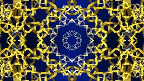 Seamless kaleidoscope VJ loop with abstract geometric symmetry Stock-Footage 327611732