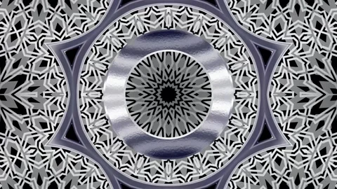 Seamless kaleidoscope VJ loop with abstract geometric symmetry Stock-Footage 327611819