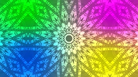 Seamless kaleidoscope VJ loop with abstract geometric symmetry Stock-Footage 327611844
