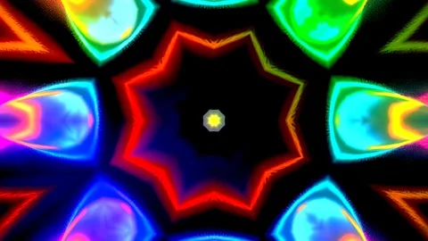 Seamless kaleidoscope VJ loop with abstract geometric symmetry Stock-Footage 327611845