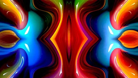 Seamless kaleidoscope VJ loop with abstract geometric symmetry Stock-Footage 327611893
