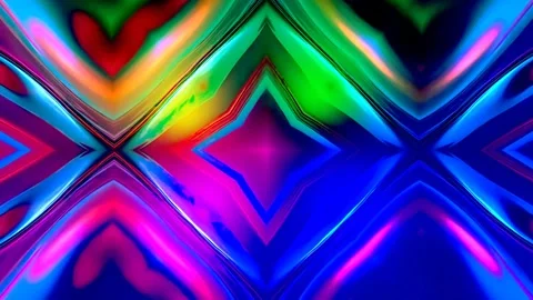 Seamless kaleidoscope VJ loop with abstract geometric symmetry Stock-Footage 327611911