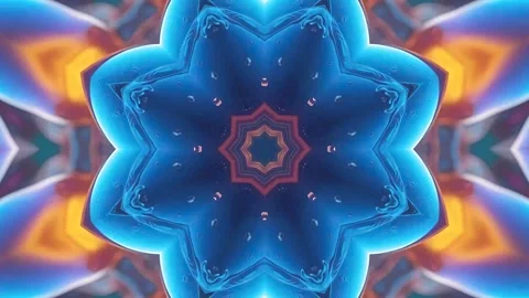 Seamless kaleidoscope VJ loop with abstract geometric symmetry Stock-Footage 327611995